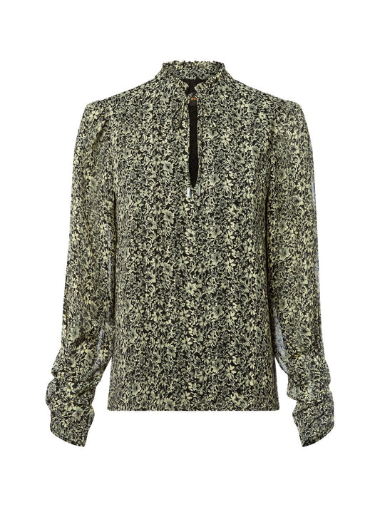 BOSS Blusenshirt Damen Chiffon gemustert