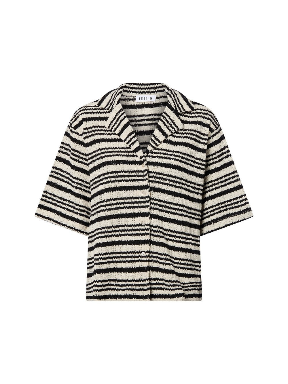 EDITED Kurzarmbluse Damen gestreift