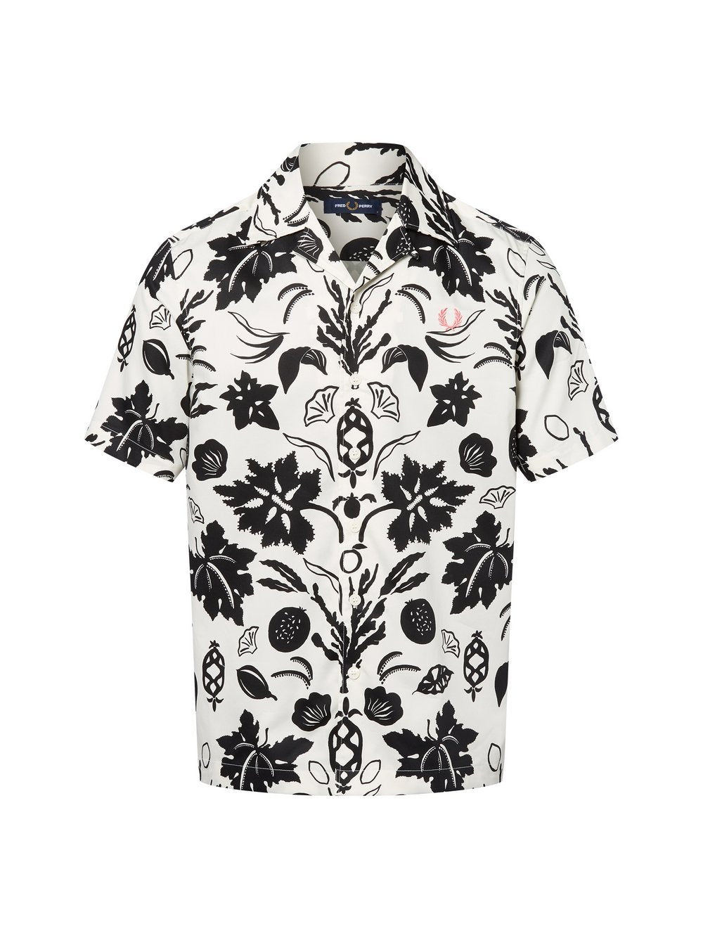 Fred Perry Kurzarm-Hemd Herren Regular Fit Baumwolle gemustert