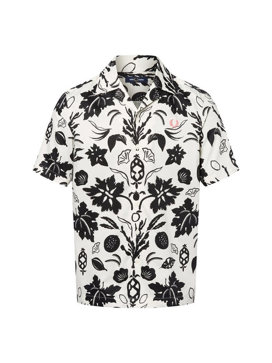 Fred Perry Kurzarm-Hemd Herren Regular Fit Baumwolle gemustert