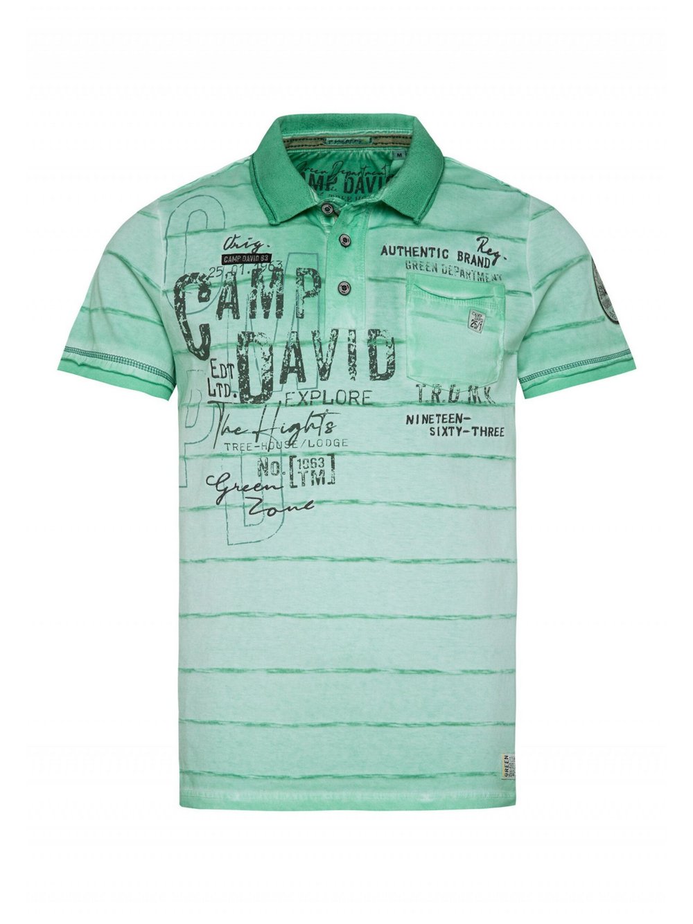 Camp David Poloshirt Herren Baumwolle bedruckt