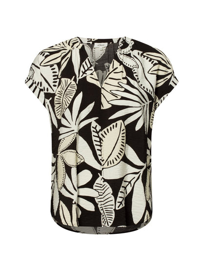s.Oliver Blusenshirt Damen Viskose gemustert