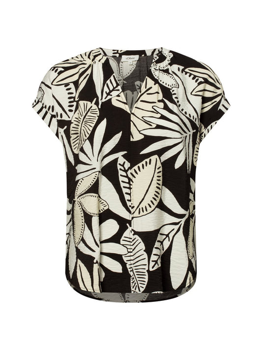 s.Oliver Blusenshirt Damen Viskose gemustert
