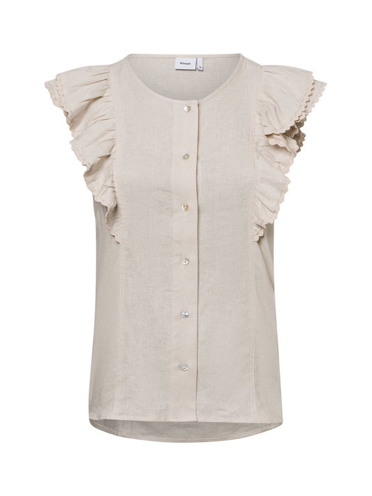 Nümph Blusentop Damen Leinen