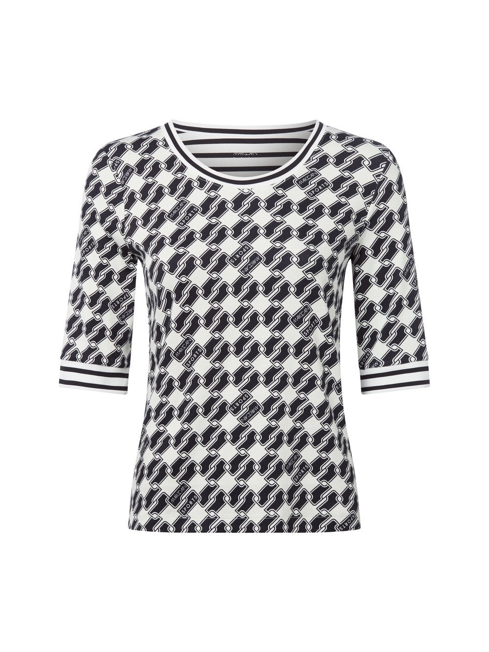 Marc Cain Langarmshirt Damen Baumwolle gemustert