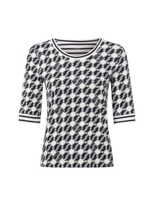 Marc Cain Langarmshirt Damen Baumwolle gemustert