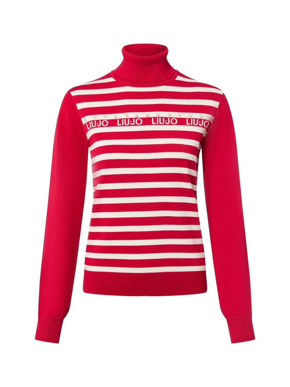 Liu Jo Collection Rollkragenpullover Damen Viskose gestreift