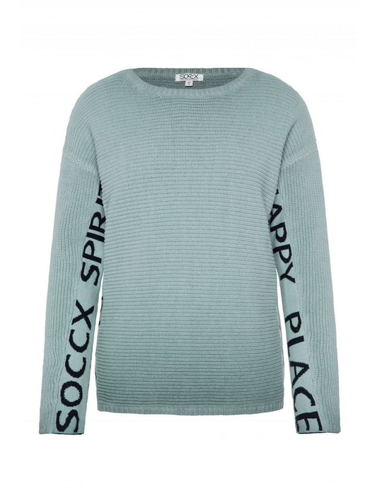 Soccx Pullover Damen Baumwolle bedruckt