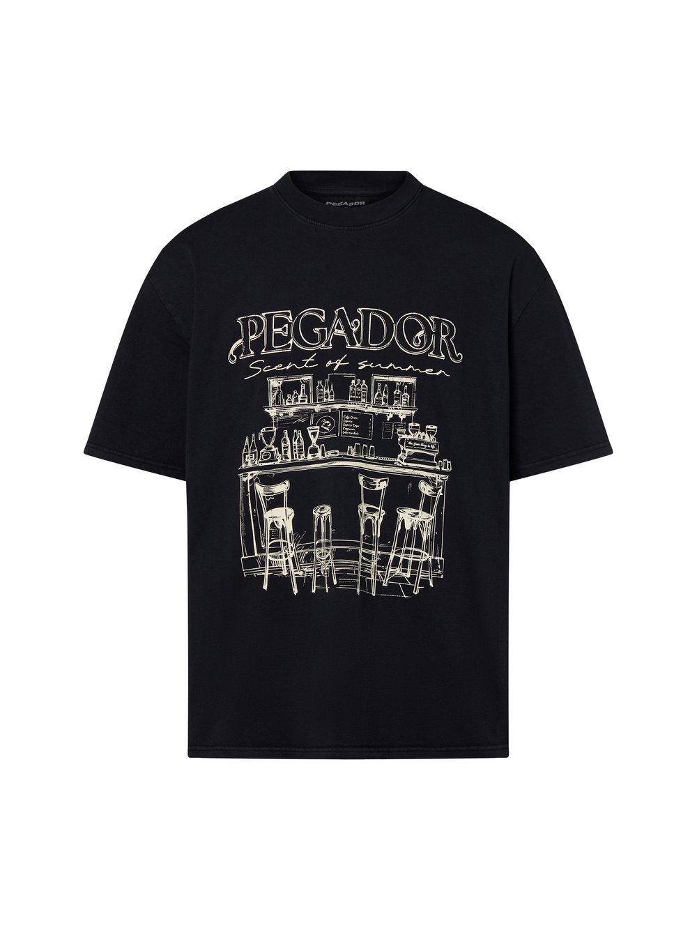 PEGADOR Oversize T-Shirt Herren Baumwolle bedruckt