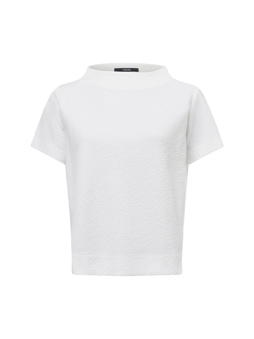 Someday Kurzarm-Sweatshirt Damen Baumwolle strukturiert