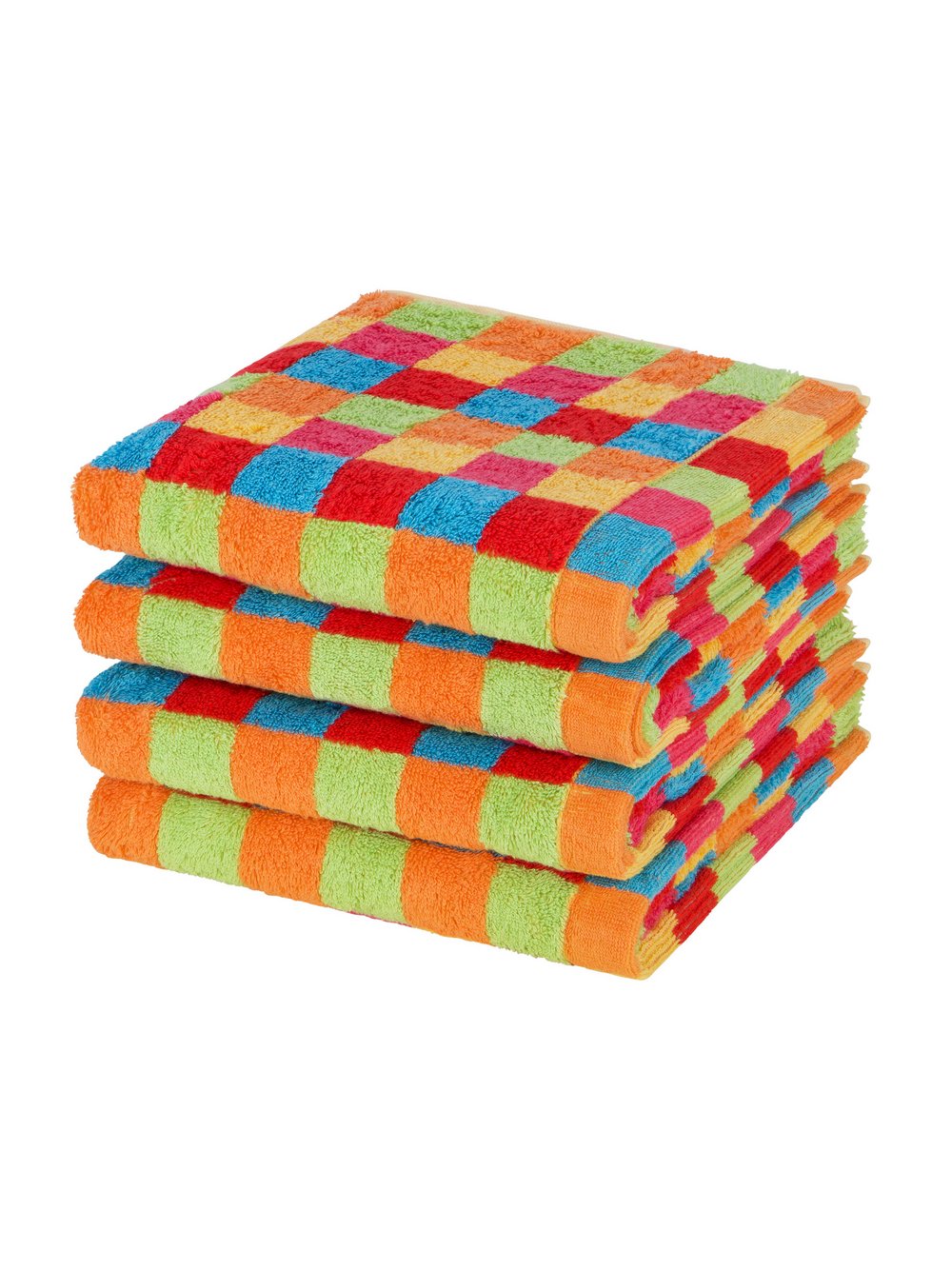 Cawö Handtuchset 4-teilig Damen Baumwolle kariert