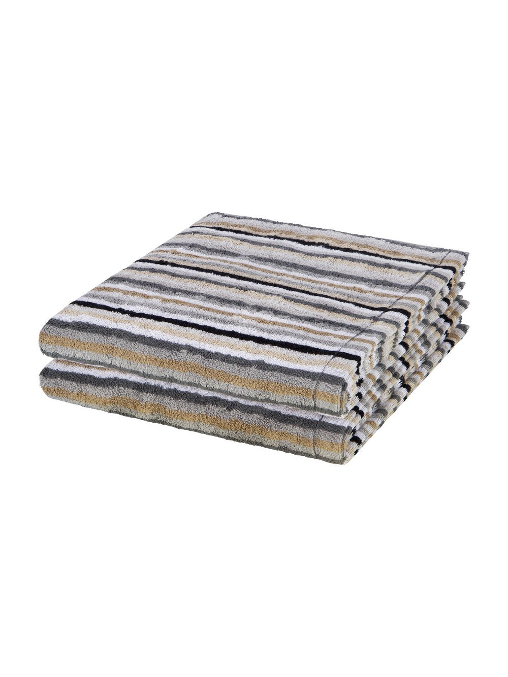 Cawö Handtuchset 2-teilig Damen Baumwolle gestreift