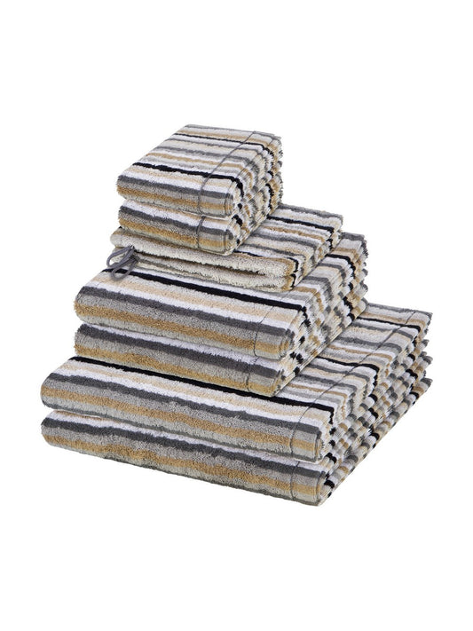 Cawö Handtuchset 8-teilig Damen Baumwolle gestreift