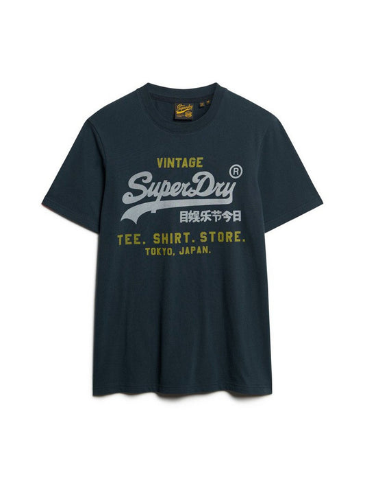 Superdry T-Shirt 1er Pack Herren Baumwolle gemustert