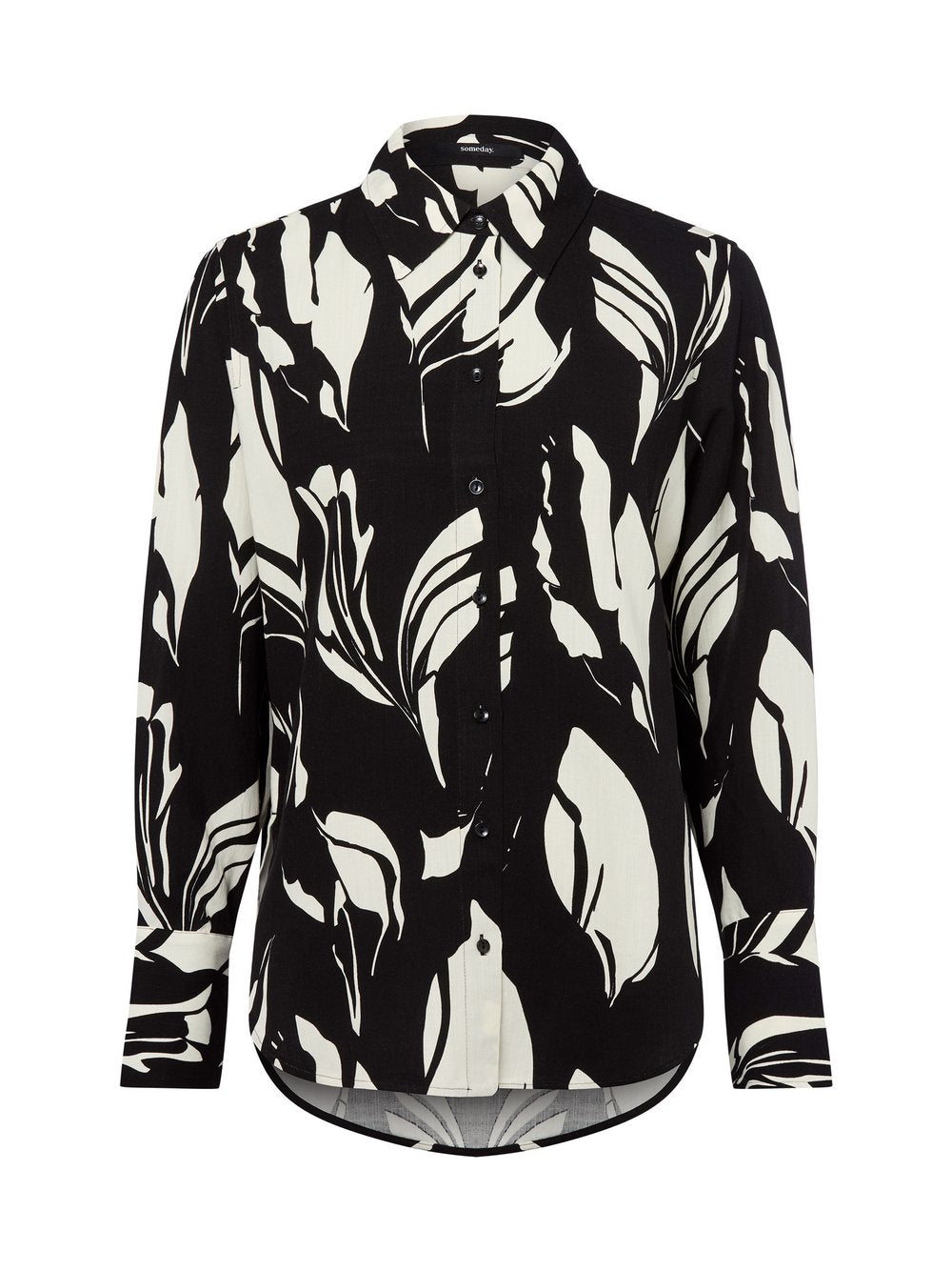 Someday Hemdlbuse mit Leinen-Anteil Damen Viskose gemustert