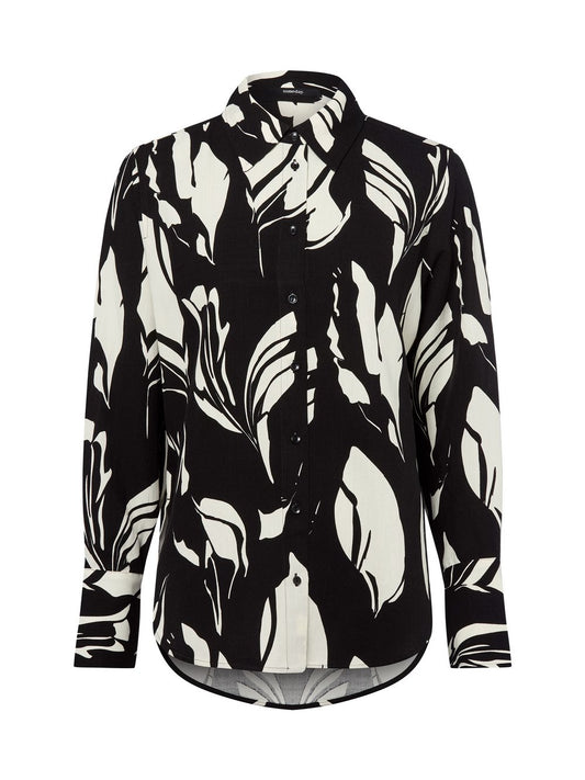 Someday Hemdlbuse mit Leinen-Anteil Damen Viskose gemustert