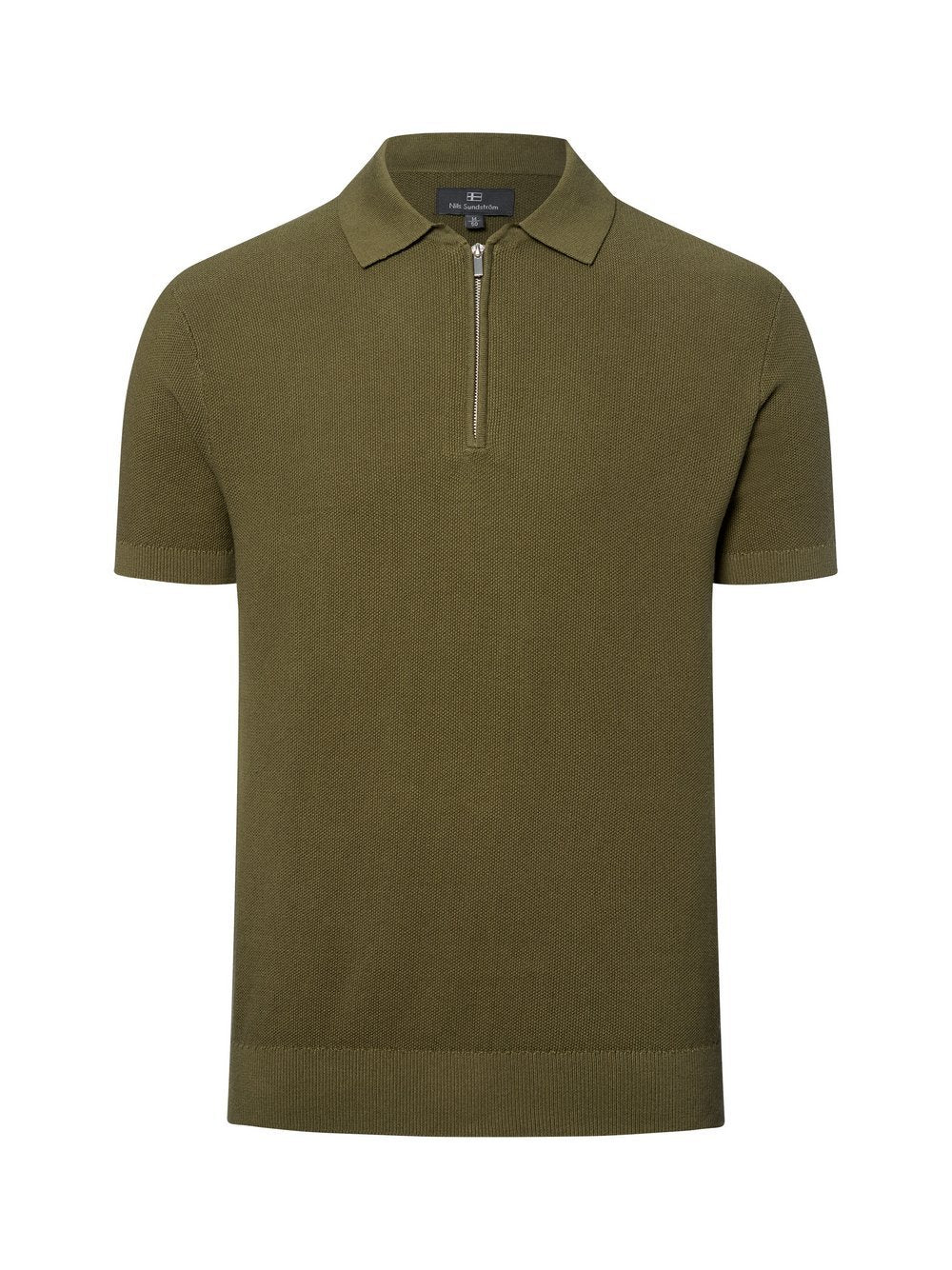 Nils Sundström Poloshirt Herren Baumwolle strukturiert