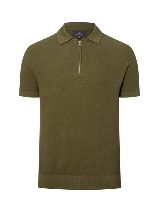 Nils Sundström Poloshirt Herren Baumwolle strukturiert