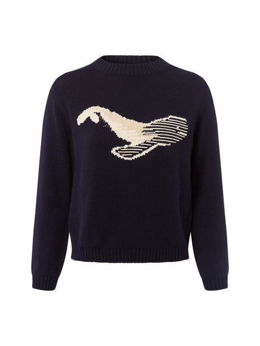 Weekend Max Mara Strickpullover Damen Baumwolle gemustert