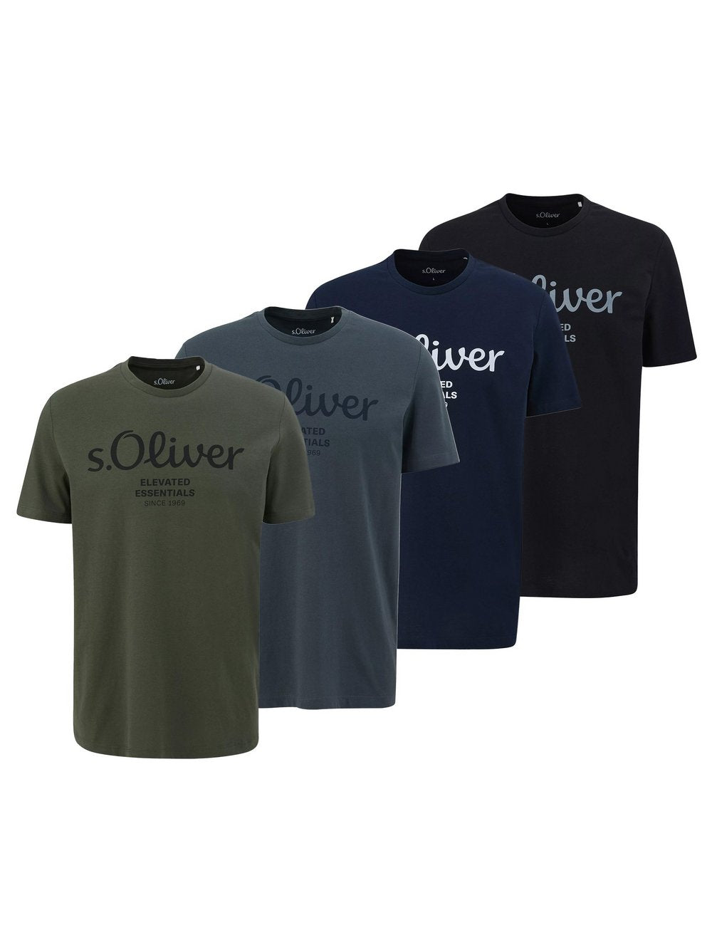 s.Oliver T-Shirt 4er Pack Herren Baumwolle