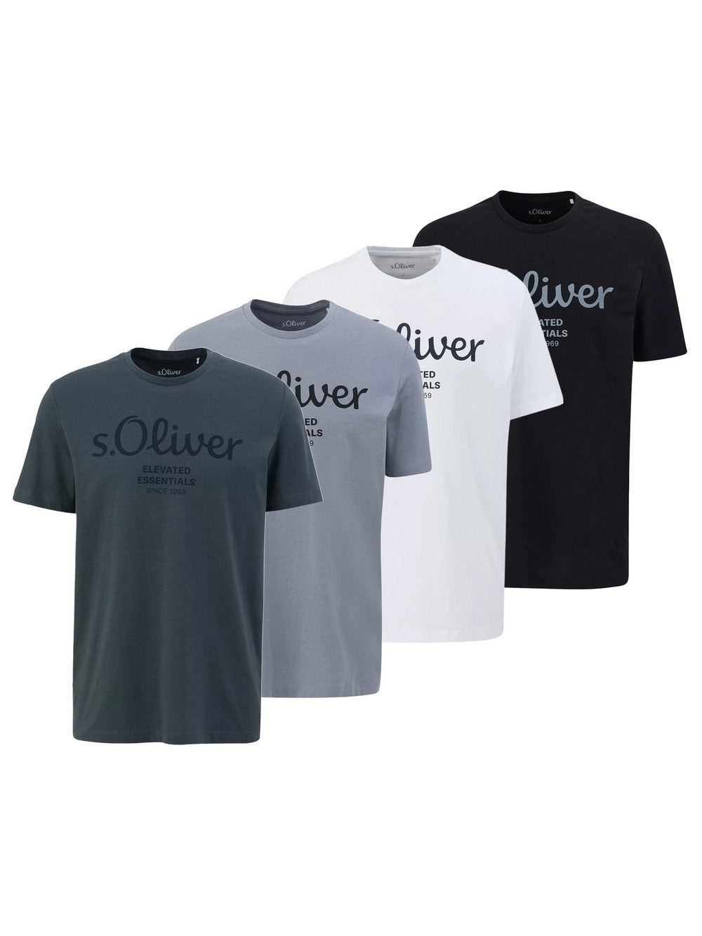 s.Oliver T-Shirt 4er Pack Herren Baumwolle