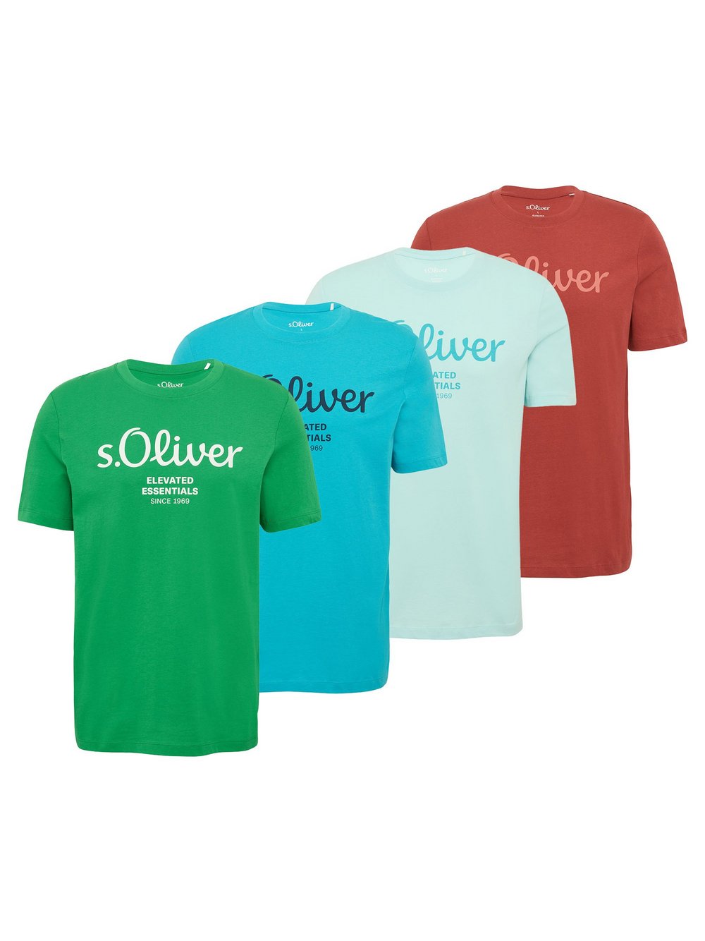 s.Oliver T-Shirt 4er Pack Herren Baumwolle