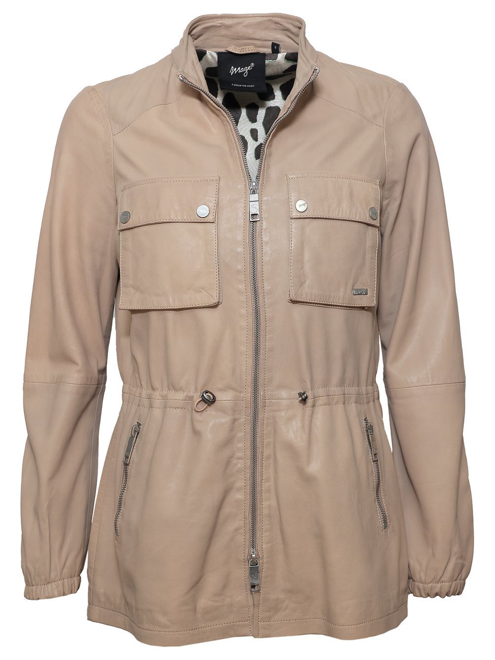 Maze Leder Kurzmantel Damen