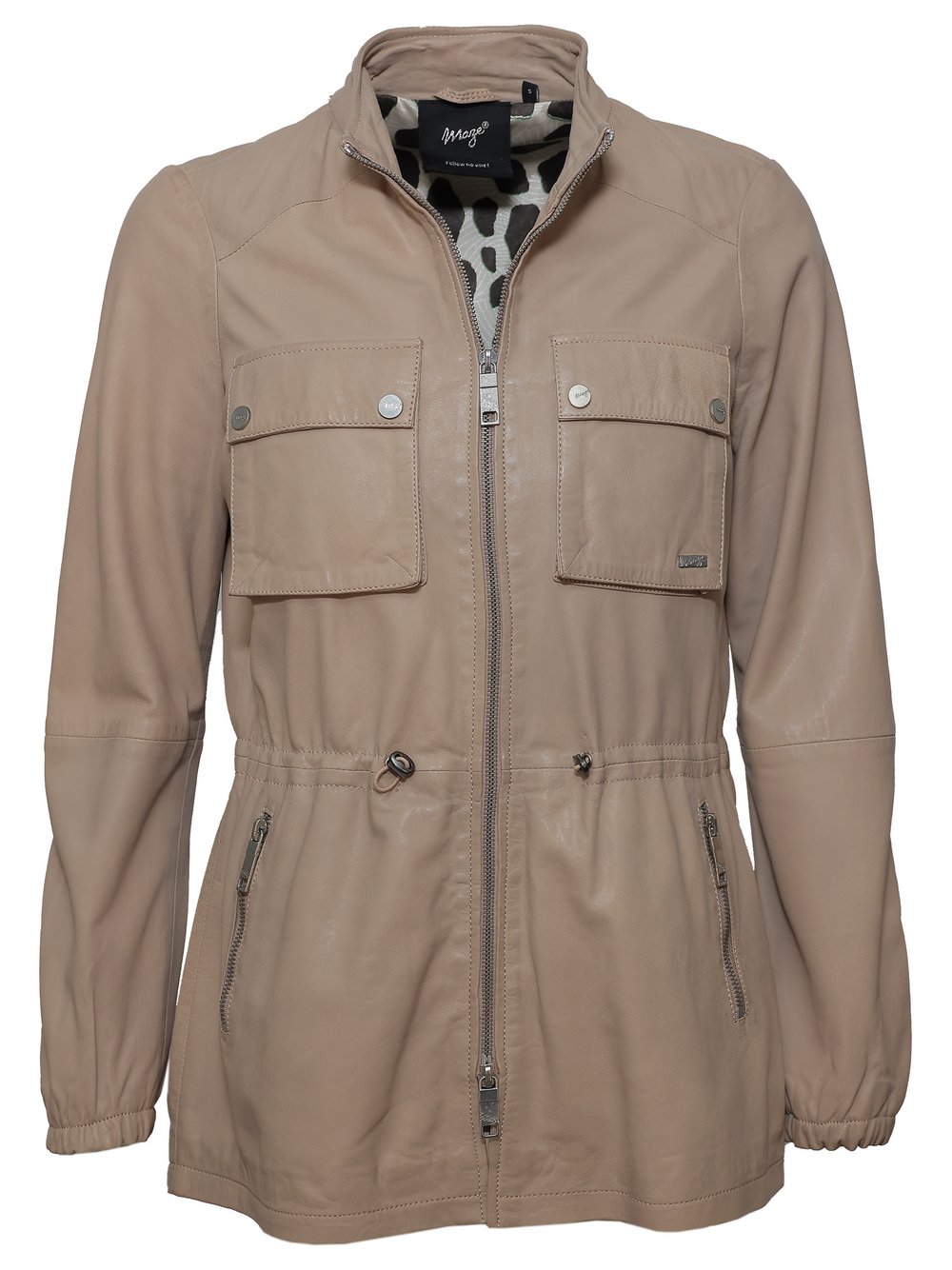 Maze Leder Kurzmantel Damen