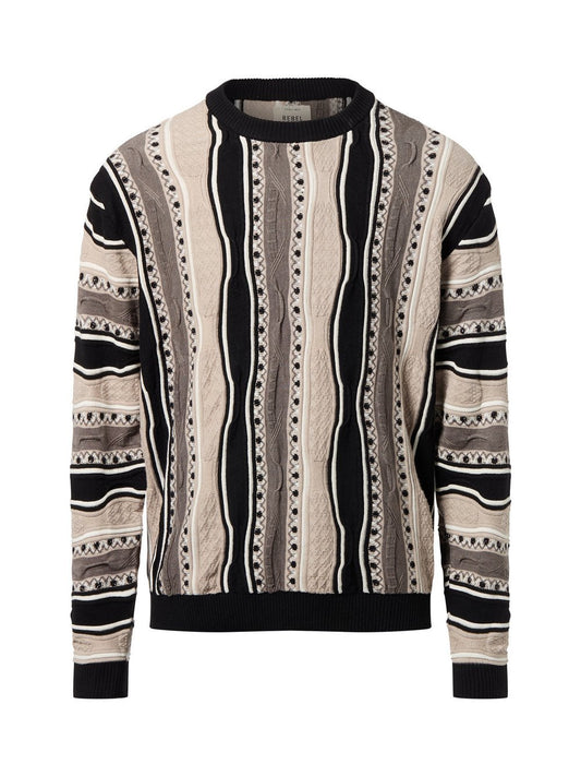 Redefined Rebel Strickpullover Herren Baumwolle gestreift