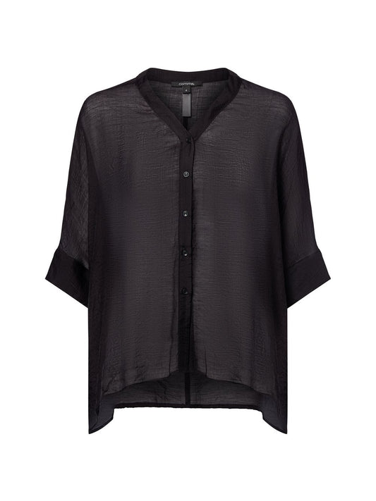 comma Kurzarmbluse Damen Viskose