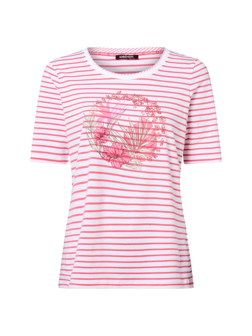 Olsen T-Shirt Damen Baumwolle gestreift