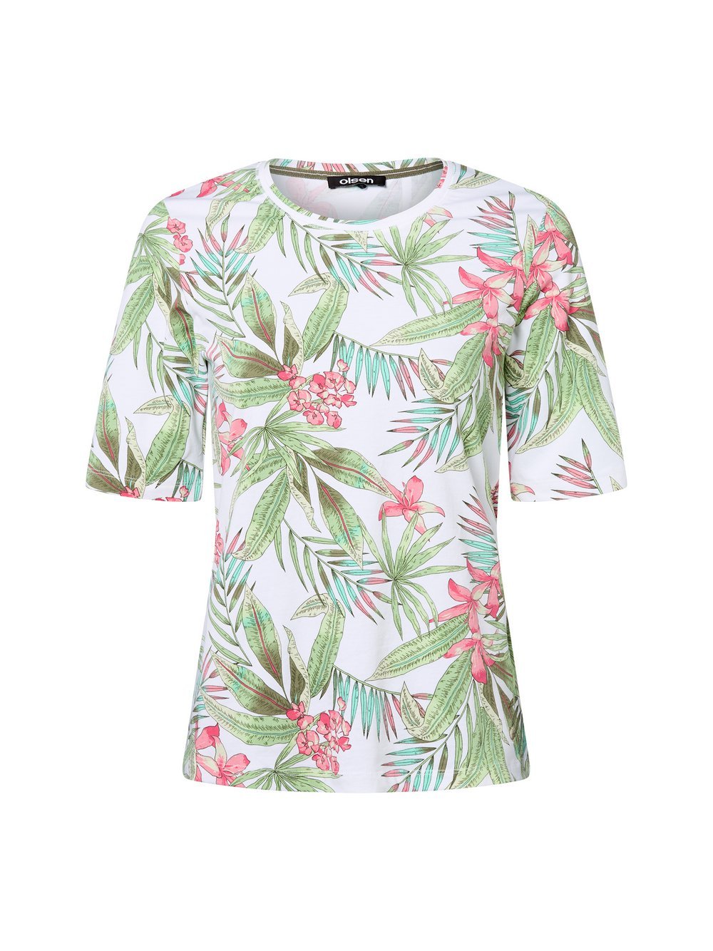 Olsen T-Shirt Damen Baumwolle gemustert