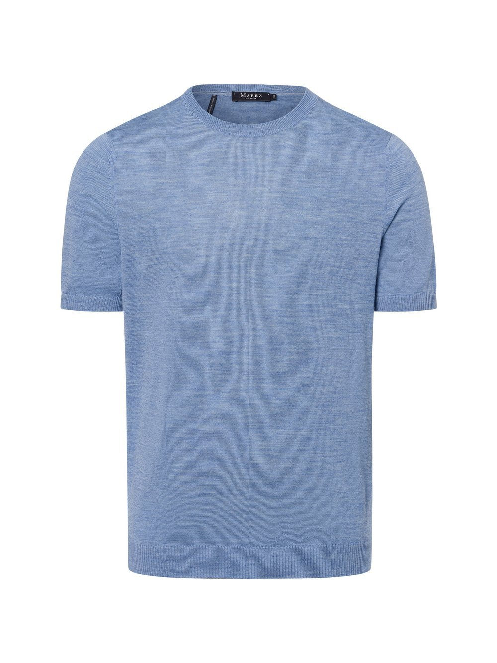 MAERZ Merino-Kurzarmpullover Herren meliert
