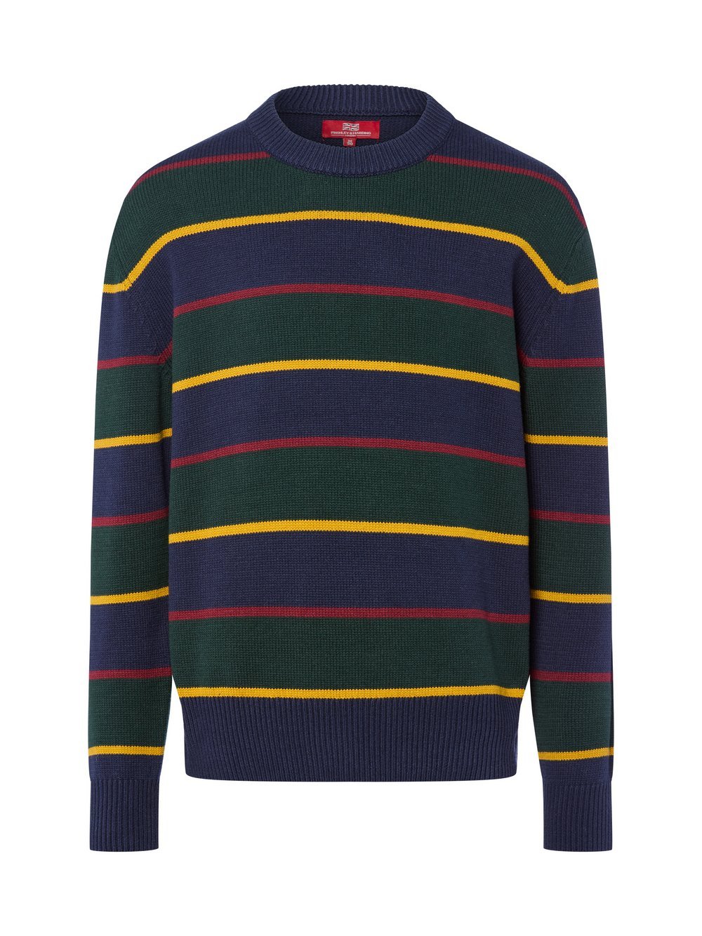 Finshley & Harding London Strickpullover Herren Baumwolle gestreift