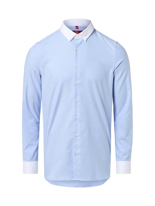 Finshley & Harding London Hemd Herren Slim Fit Baumwolle meliert