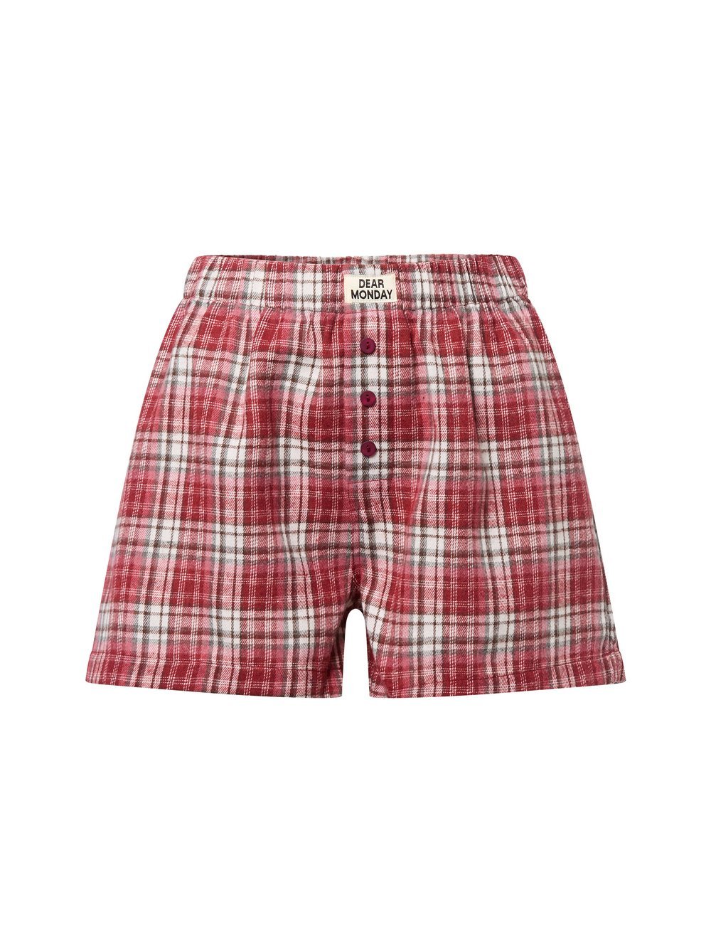 Marie Lund Pyjamashorts Damen kariert