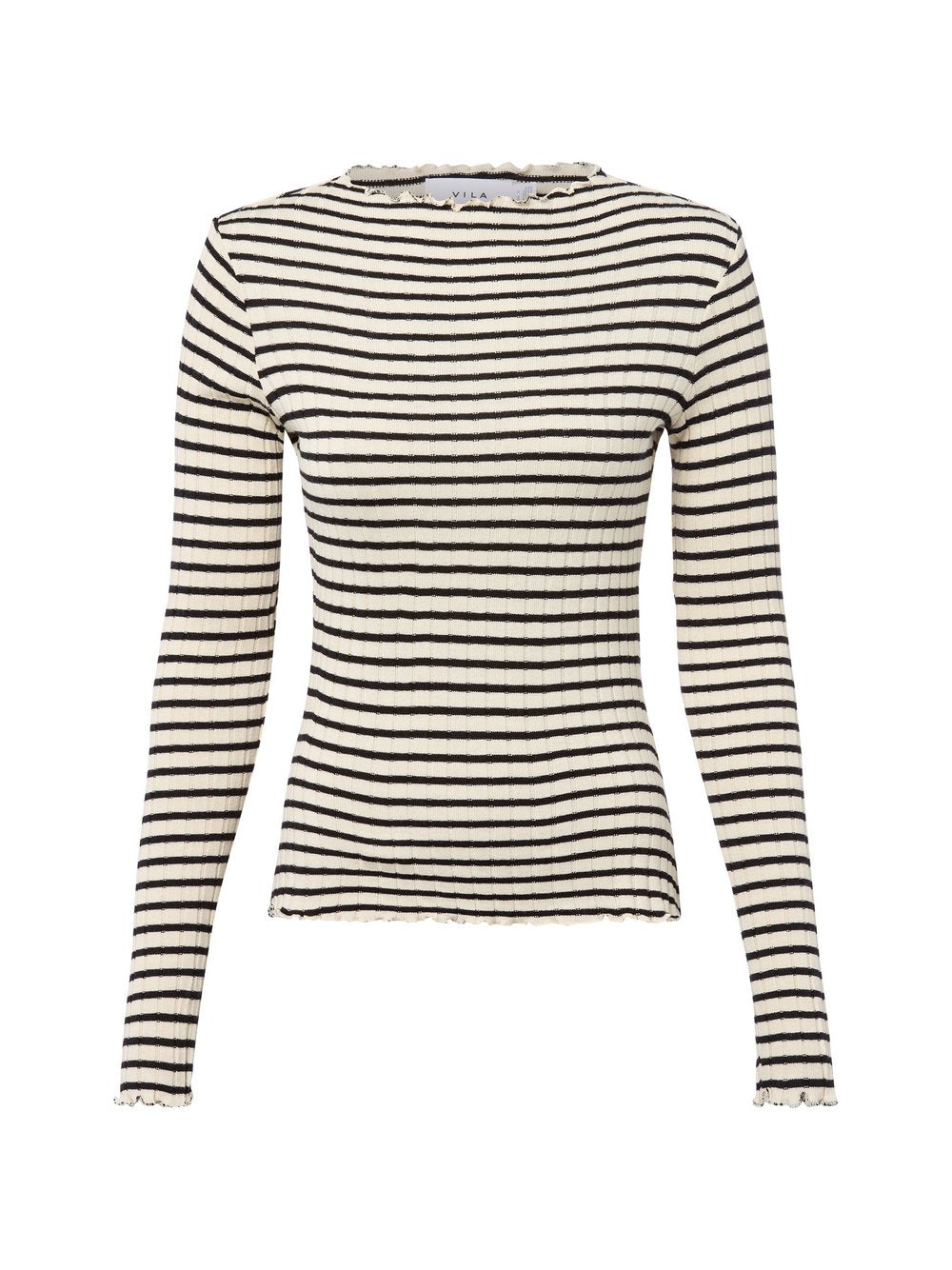 Vila Langarmshirt Damen Viskose gestreift