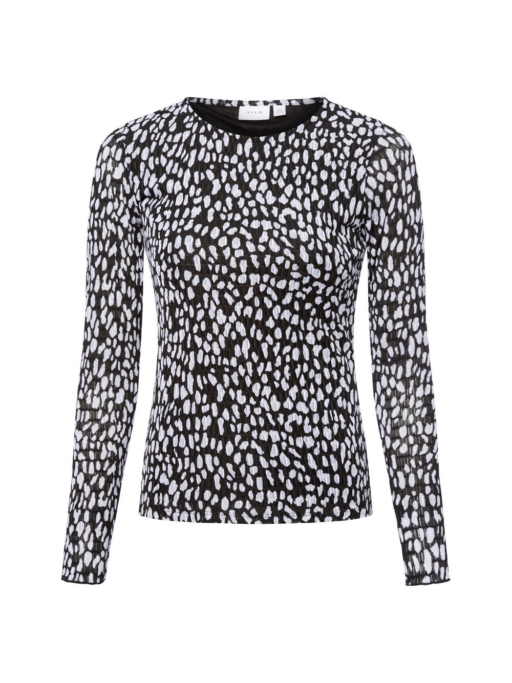 Vila Langarmshirt Damen gemustert