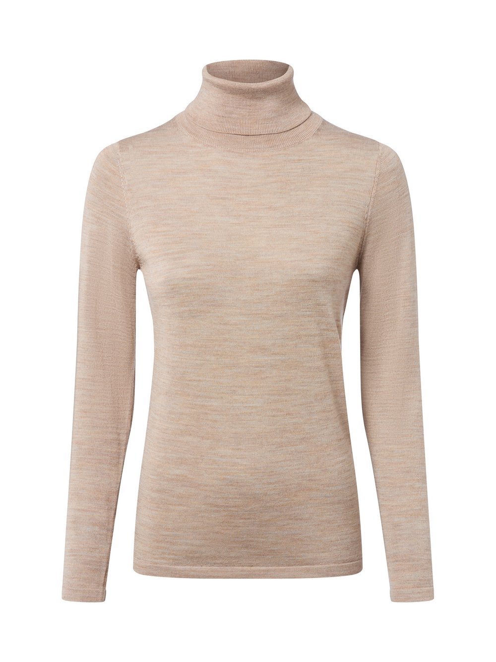 brookshire Rollkragenpullover aus Merinowolle Damen Feinstrick meliert