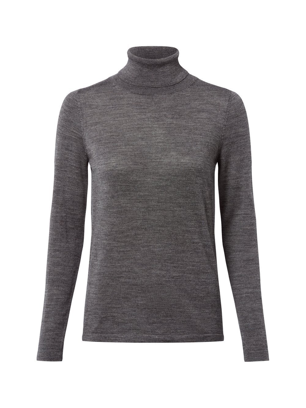 brookshire Rollkragenpullover aus Merinowolle Damen Feinstrick meliert