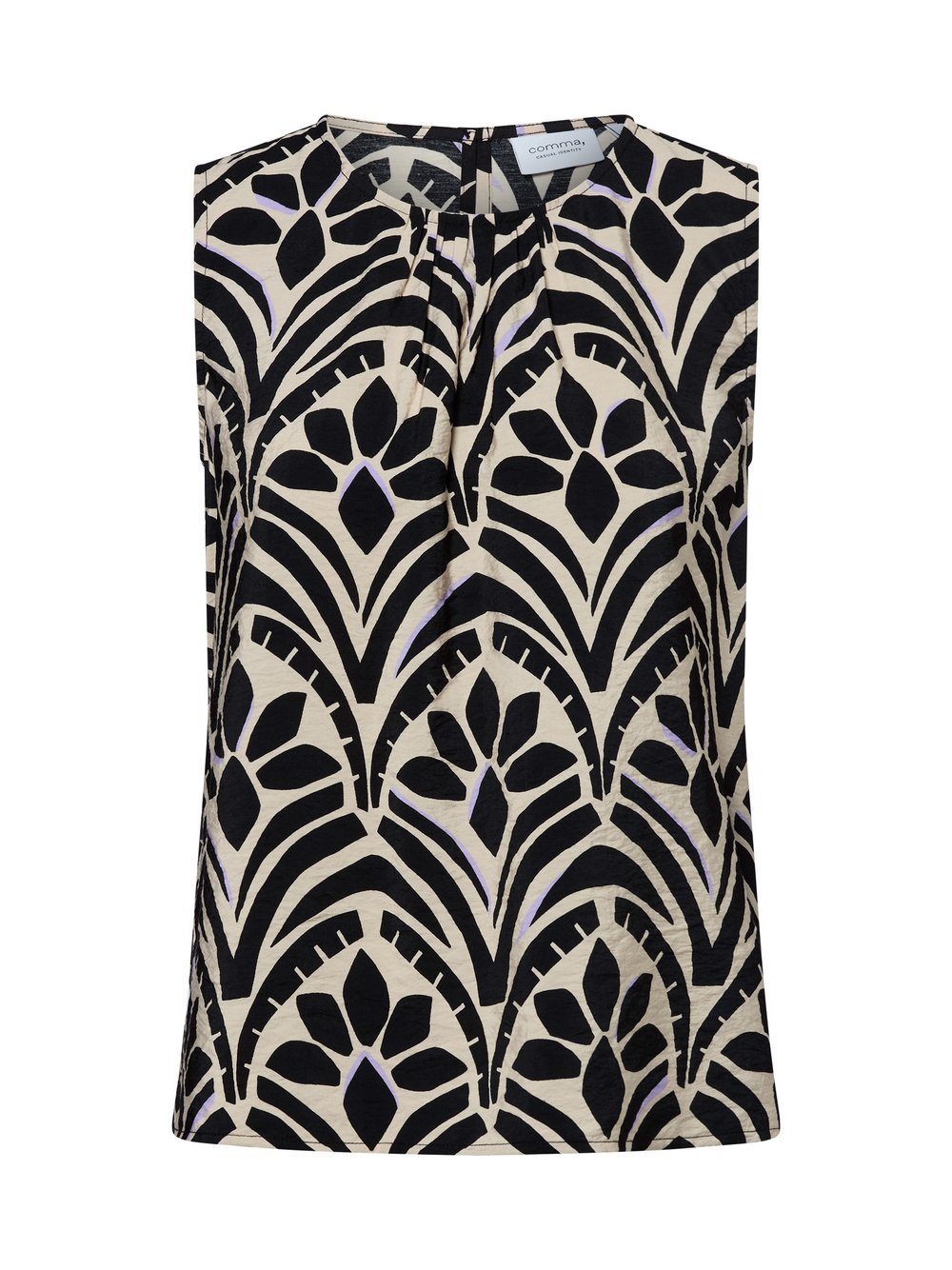 comma casual identity Bluse Damen Viskose gemustert
