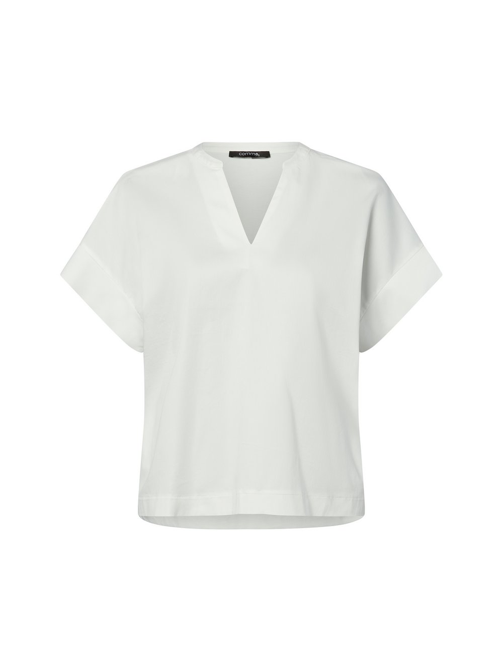 comma Kurzarm-Blusenshirt Damen Baumwolle