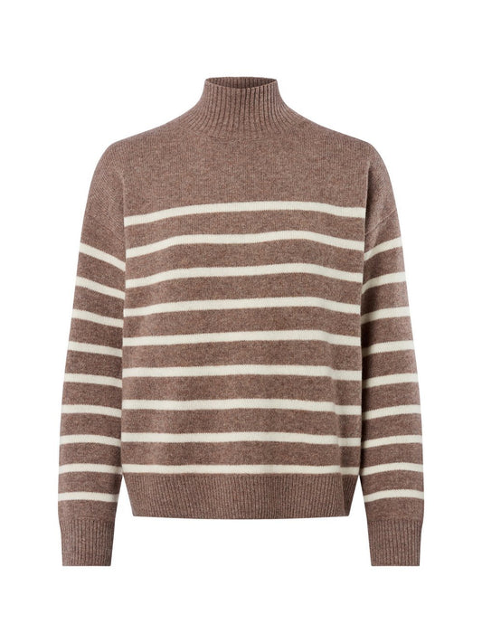Marie Lund Wollpullover aus Merino Damen gestreift