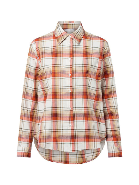 Marie Lund Hemdbluse Damen Baumwolle kariert