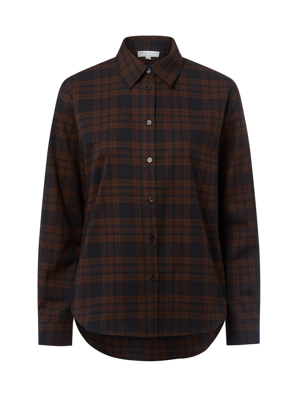 Marie Lund Hemdbluse Damen Baumwolle kariert