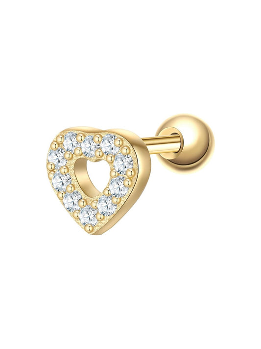 Glanzstücke München Silberpiercing -Herz Damen Sterlingsilber