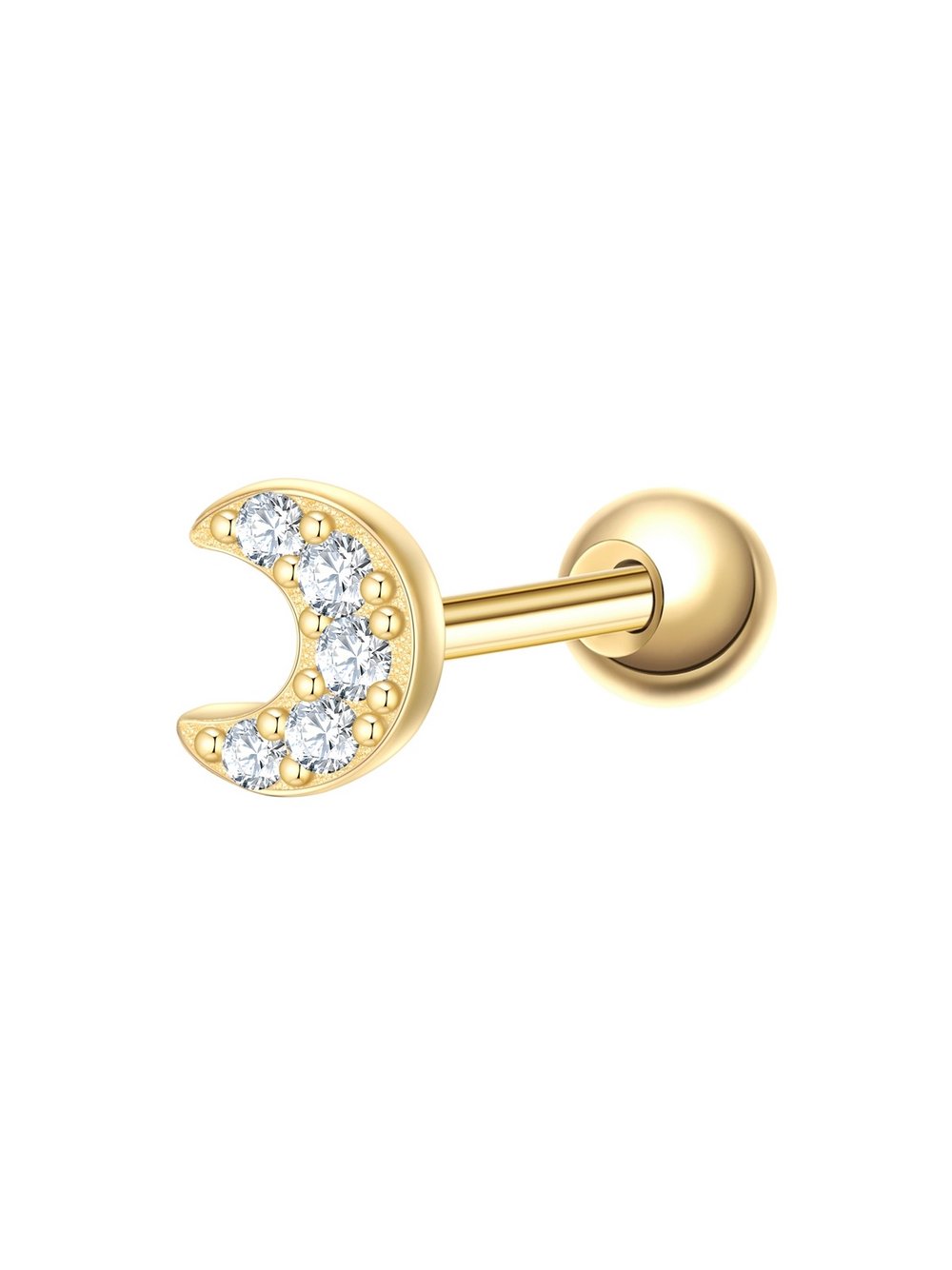 Glanzstücke München Silberpiercing -Mond Damen Sterlingsilber