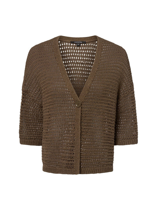 comma Strickjacke Damen Baumwolle strukturiert