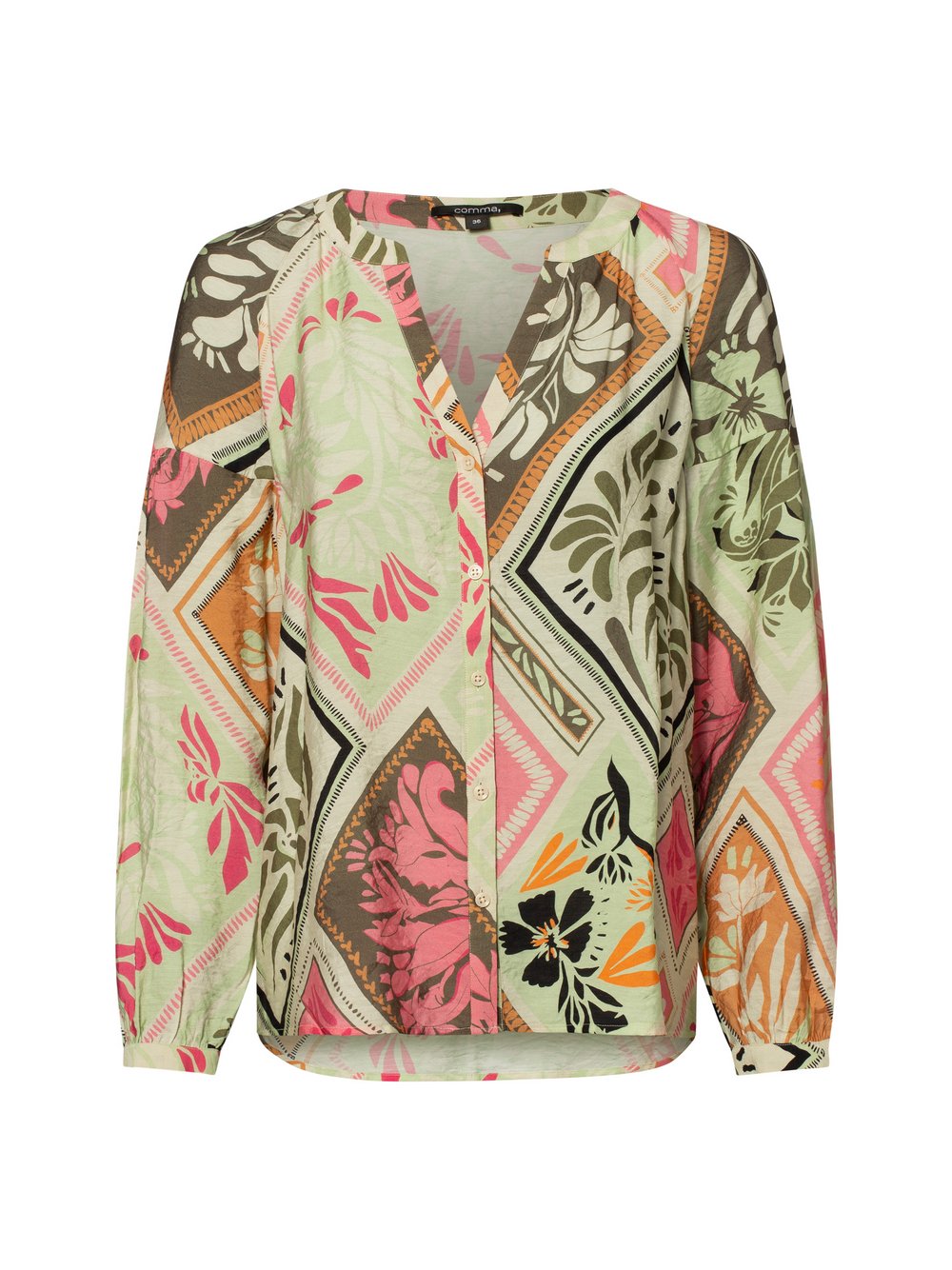 comma Freizeitbluse Damen Viskose gemustert