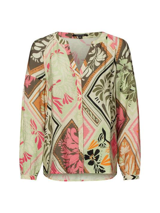 comma Freizeitbluse Damen Viskose gemustert